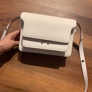 Used Marni Trunk Medium Leather Shoulder Bag